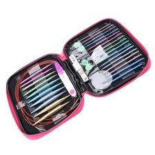 Ensemble D'aiguilles à Tricoter Interchangeables 26 Tailles Circulaires En