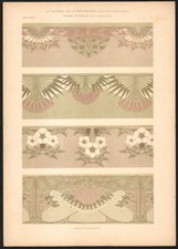 1900 Lithographie Frises