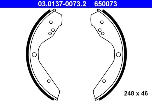 Ate brake shoe set for - brake,