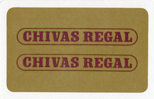 RARE VINTAGE "Whisky - Chivas Regal (Gold Card)" SINGLE Play Card