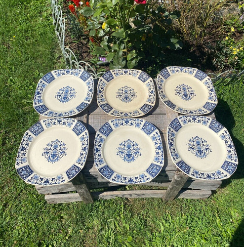 Assiettes plates faience - 6,