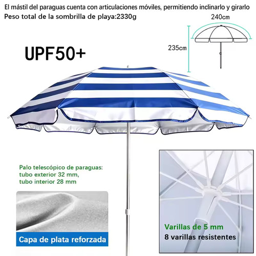 Parasol plage anti - plage, anti-uv
