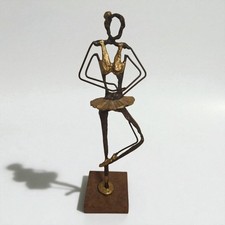 Statuette danseuse bronze & métal 33 cm – Art moderne – Sculpture décorative