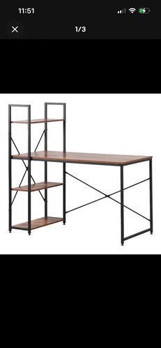 Bureau avec étagère edm - bureau,
