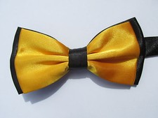 Papillon Farfalle Soie Satin Nègre Jaune Homme Femme