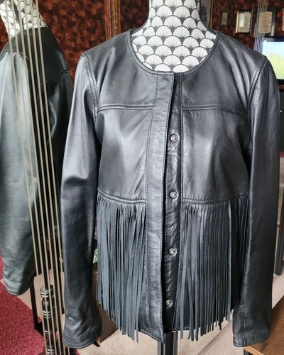 Veste cuir véritable - veste, en