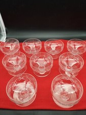 9 Coupes À Champagne Cristal Saint Louis? Val Saint Lambert?