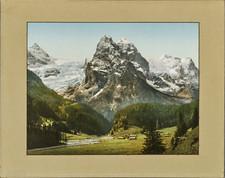 P.Z. Mammoth print Switzerland, rosewood glacier photochrome, vintage photochrome