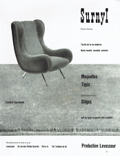 publicité Advertising  0922  1958  Surnyl  moquette tapis sièges  bulgomme