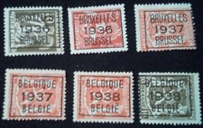 Lot 6 timbres Belge anciens