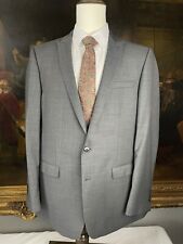Calvin Klein 46L Extreme Slim Fit Peak Lapel 100% Wool Gray 2Btn Blazer Jacket