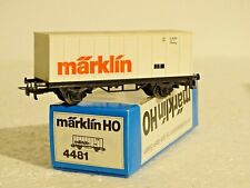 MARKLIN 4481 WAGON CONTAINER A ESSIEUX DE LA DB PUBLICITAIRE MARKLIN EN BOITE HO