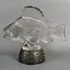 Statue Big Fish Algae Glass René Lalique R.Lalique Glass Fish Decoration