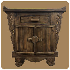Commode En Bois Massif Romantique | Flower 1 | Bois Teck Ancien Durable