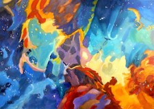 huile sur toile    " andromède "