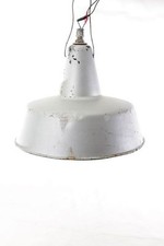 Ancienne Émaille Lampe Art Déco Suspendue BAR Cuisine Design Industriel/Vintage