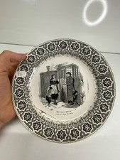 Sarreguemine Talking Plate Gold Medal 1844 Who Ne Pens Qu’à Ei N’est