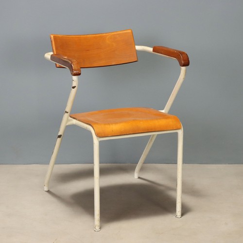 Chaise vintage métal bois - chaise,
