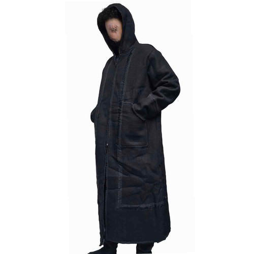 Hiver noir capuche - hiver, laine