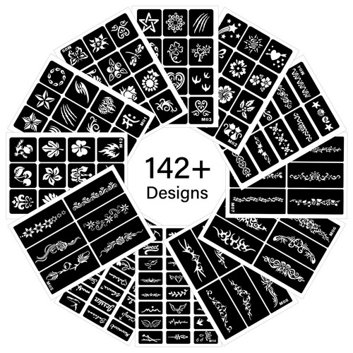 Kits pochoir tatouage 142 - 12, tatouage,