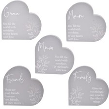 Gris Cœur MDF Plaque - Floral