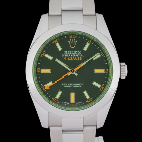 Rolex milgauss 116400gv green - milgauss,