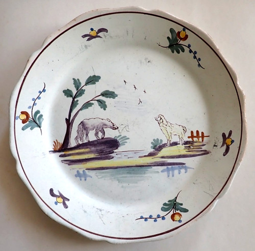 Assiettes anciennes fables - anciennes,