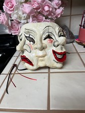 MASQUE ARRAYED VERY CLEVER HAND MADE COMEDY / TRAGEDY MASK-HALLOWEEN EXCELLENT