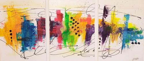 Tableau triptyque vibrance - triptyque,