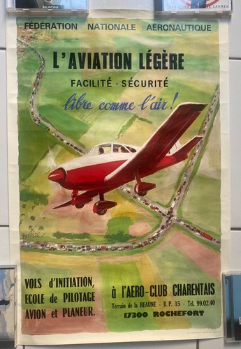 Affiche ancienne aviation - affiche,