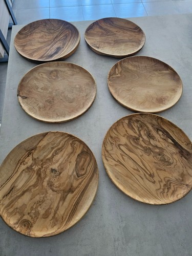 Assiette bois olivier de - bois,