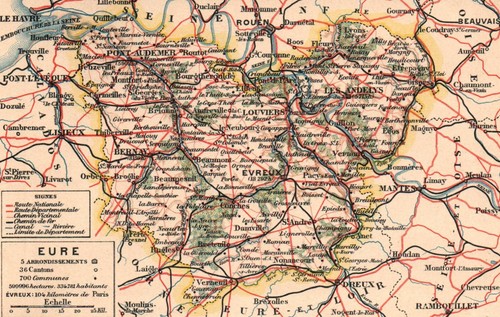 Cpa carte - (eure),