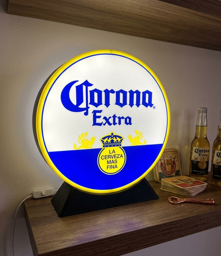 Enseigne corona lumineuse - corona,