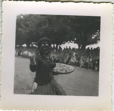 ANTIQUE PHOTO - VINTAGE SNAPSHOT - CARNIVAL PARADE COSTUME MASK - DISGUISE
