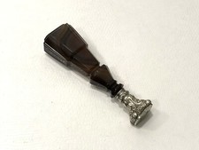 Antique Agate and Solid Silver Wax Seal / Seal 8.5cm 19th Century