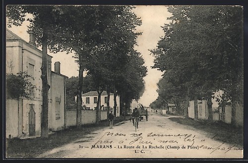 Cpa marans route de - route, la