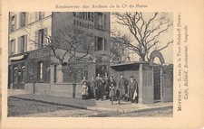 Old postcard 92 MALAKOFF / MERCIER / RUE DE LA TOUR MALAKOFF / CAFE / BILLIARDS / RENDEZ VO