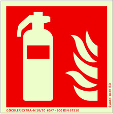 Extincteur Panneau Signalisation de Sécurité Incendie 20x20cm Plastique