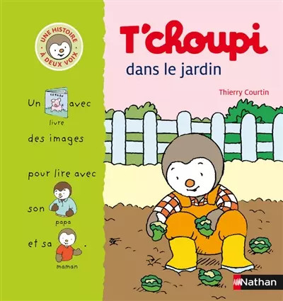 Choupi dans jardin - le,