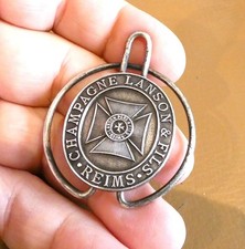 Ancien pince à billets courrier Champagne Lanson & Fils Reims.