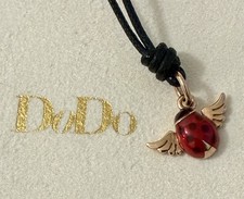 Dodo Pomellato Winged Ladybug Out Prod Rose Gold Enamel Pendant Necklace Rare