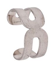 Dinh Van Paris Vintage Classic "Double Dinh" Geometric Cuff  925 Sterling Silver