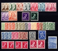 221124 - Lot de vieux timbres neufs * et ** de BELGIQUE - A trier