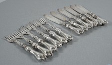 Lot de 12 couverts à poisson