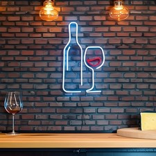 Bouteille en verre à vin LED