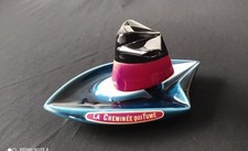 "LA CHEMINEE QUI FUME" BLUE EARTHENWARE ASHTRAY OF THE LINER "FRANCE"