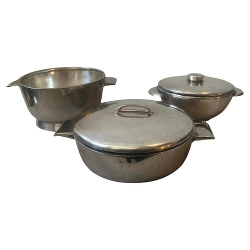 Three 1950s alpaca serving - three,
