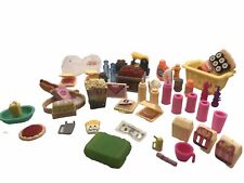 Vintage 90’s Barbie Accessories Lot Fast Food Popcorn Sushi Flower Basket