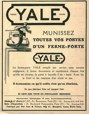 1923 Yale Antique Magazine Door Clipper Advertisement