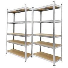 2x Étagère de rangement charge lourde rayonnage stockage 5 étages en MDF 750 kg